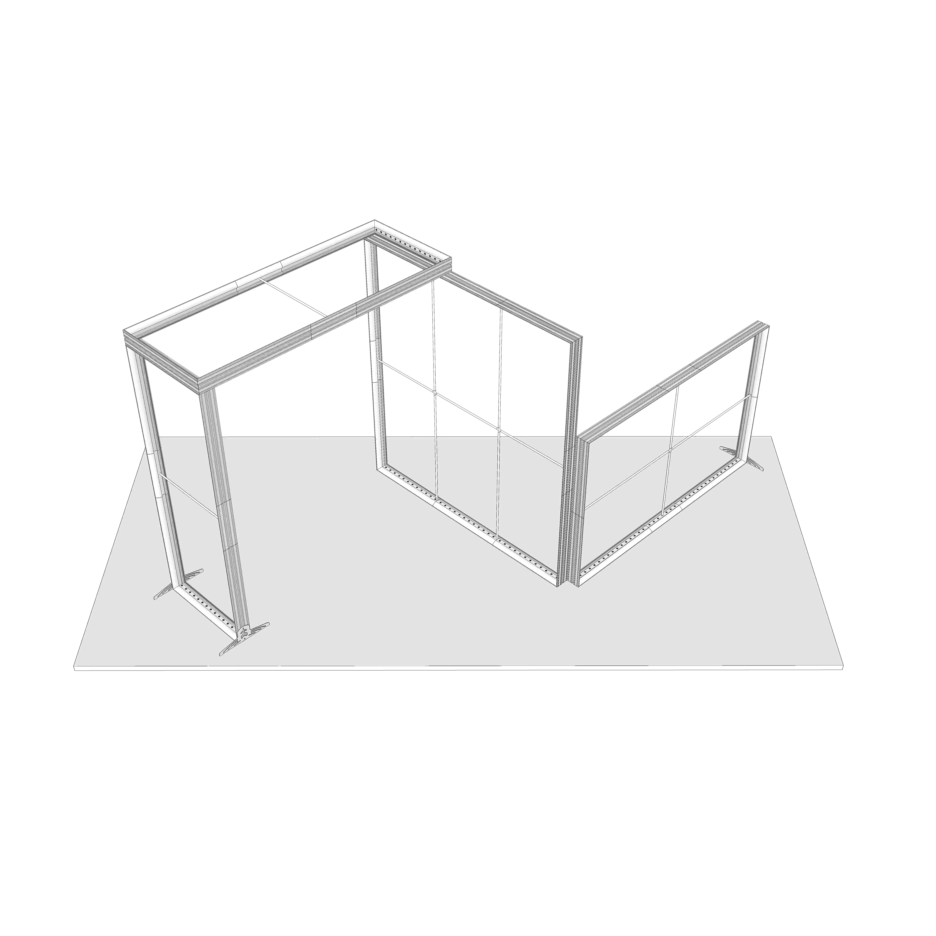 Indoor Easy To Dismantle Event Booth Setup System 3 6m From China Indoor Easy To Dismantle Event Booth Setup System 3 6m From China