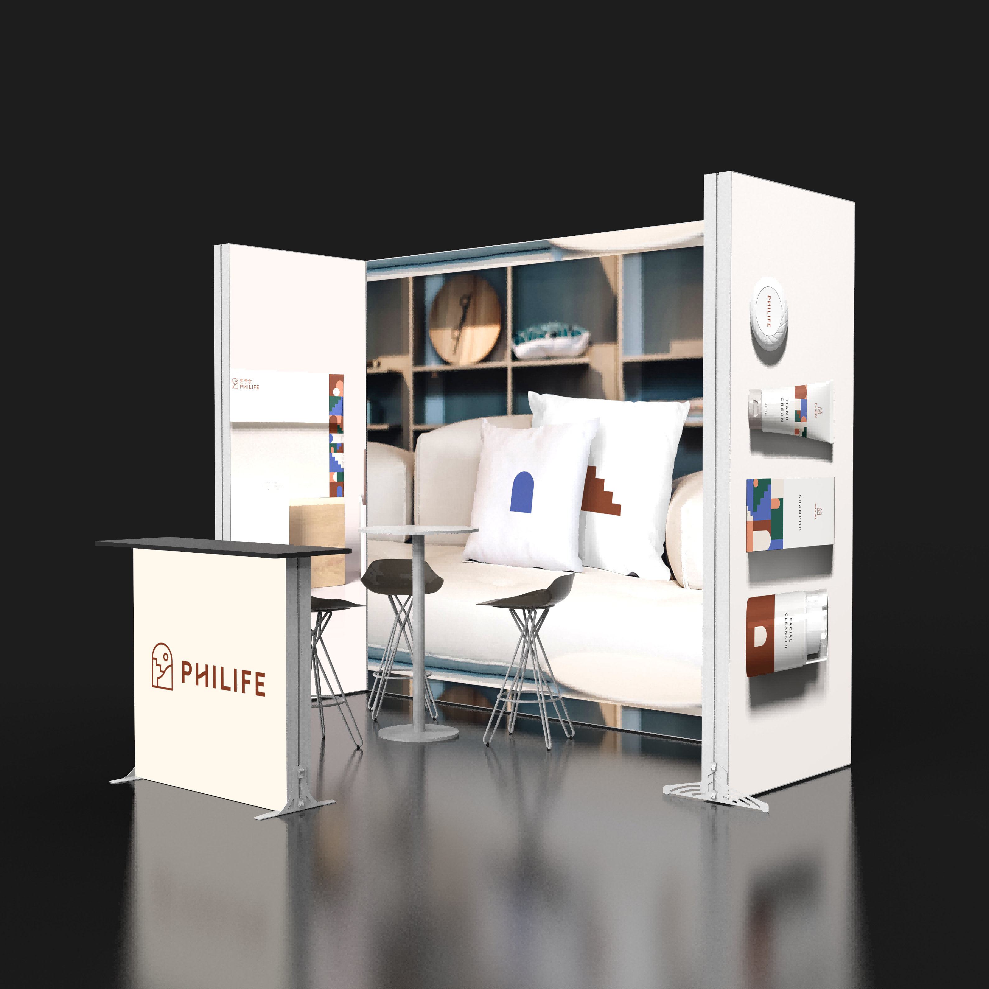 Indoor Display Conveniently Booth Setup System 1*3m from China
