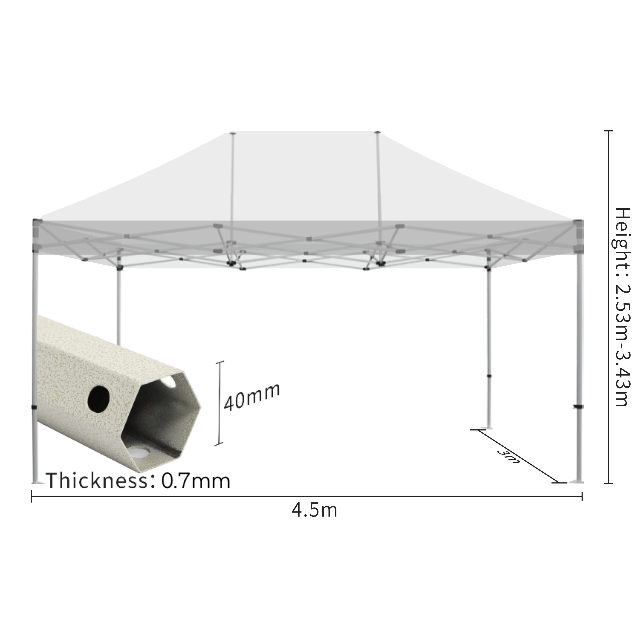 Event Hosting Steel Marquee Tent 3*4.5