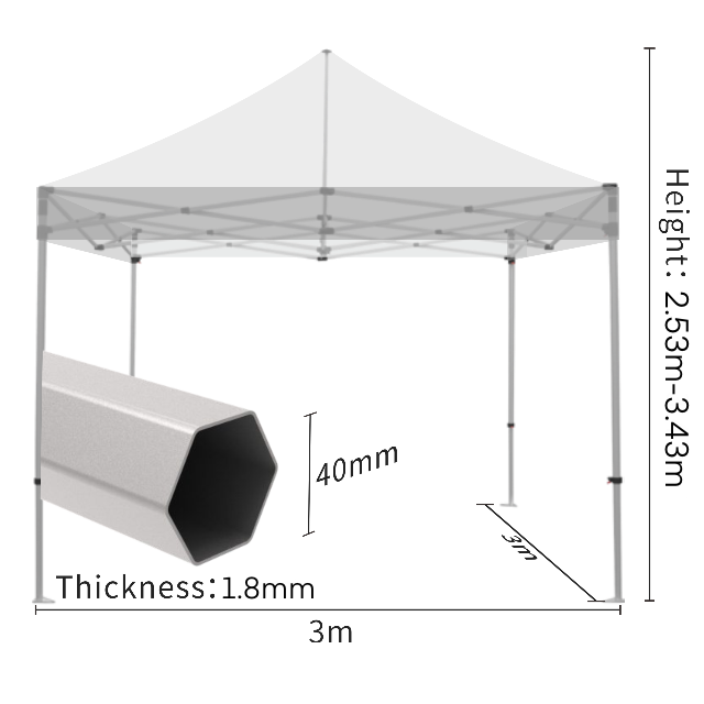 Party Traditional Aluminum Marquee Tent 3×3