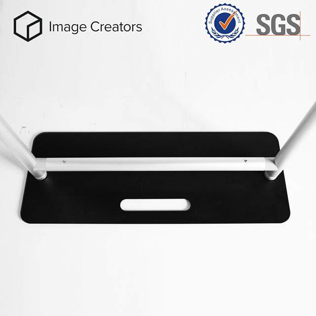 Arch strucure solid metal base tube display stand