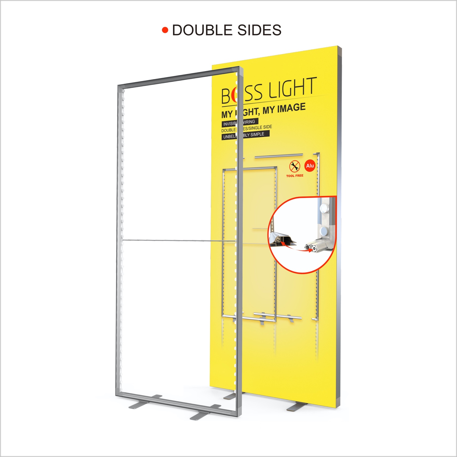 Thin Profile Double-sided LED Light Box Advertising Displays